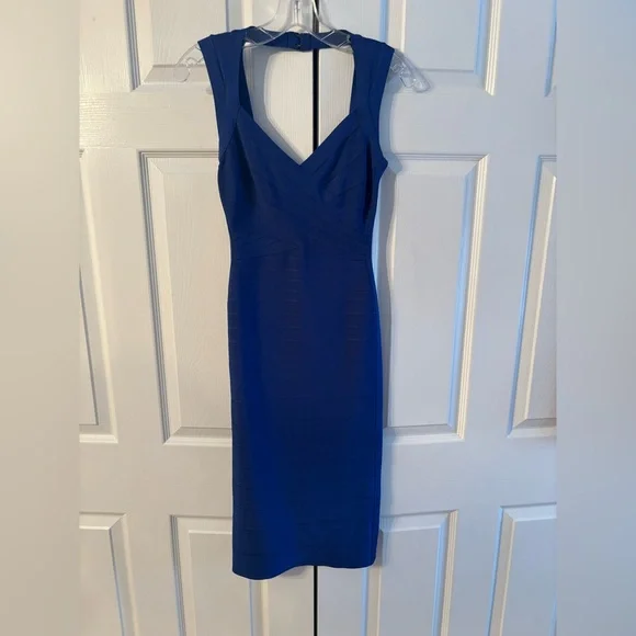 Herve leger Royal Blue Midi Dress - Picture 1 of 3